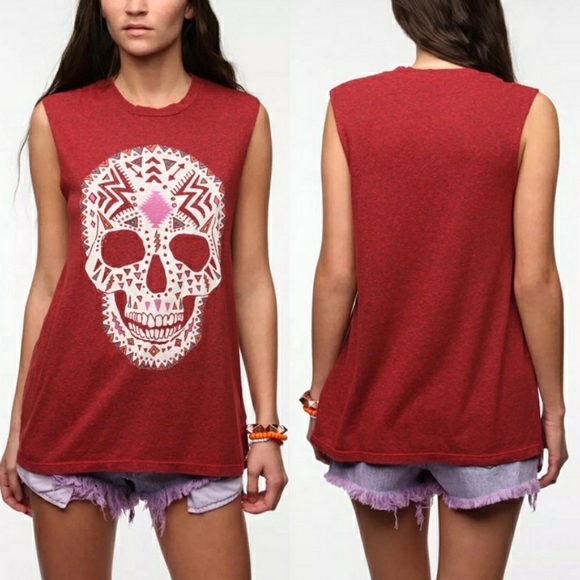Truly Madly Deeply Red Skull Tank